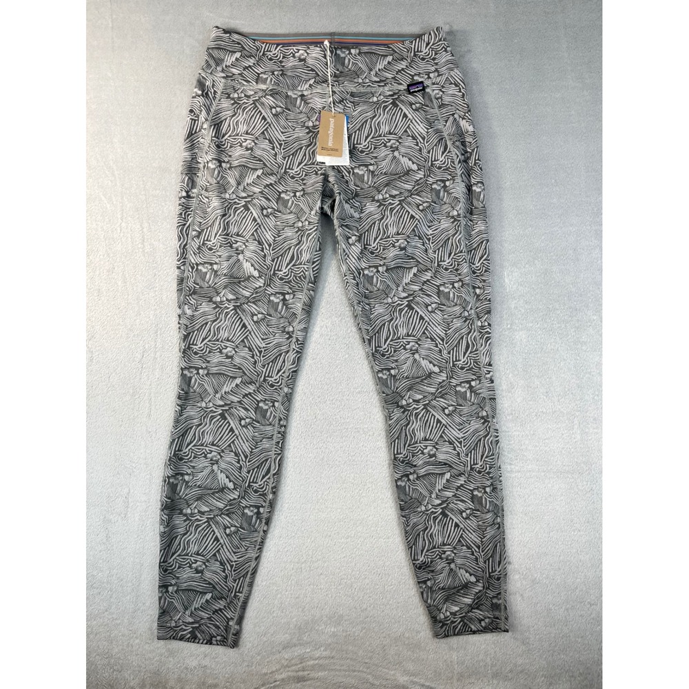 Patagonia Capilene Midweight Bottoms Womens M Salt Grey NWT Thermal Baselayer